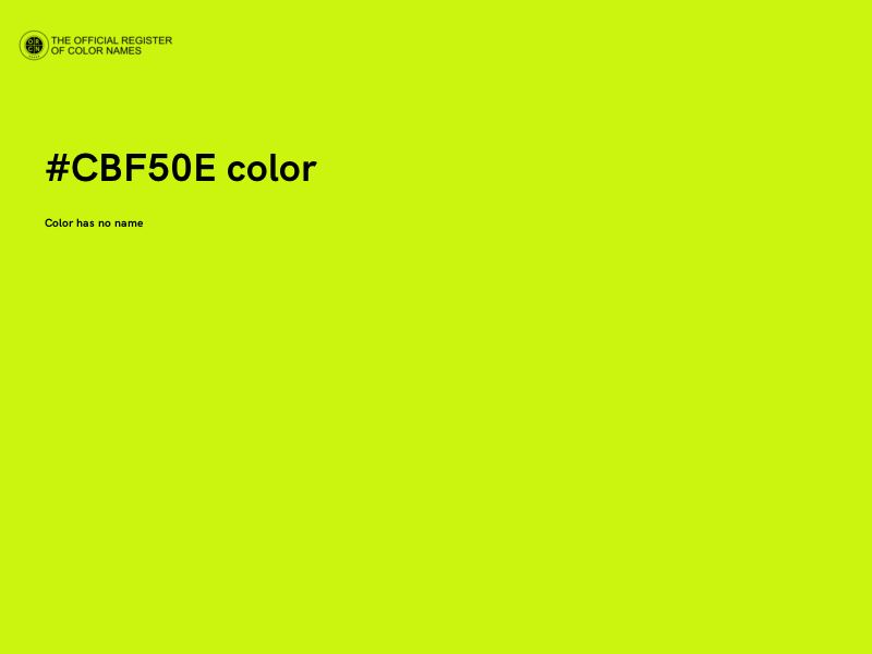 #CBF50E color image