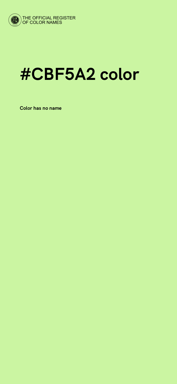 #CBF5A2 color image