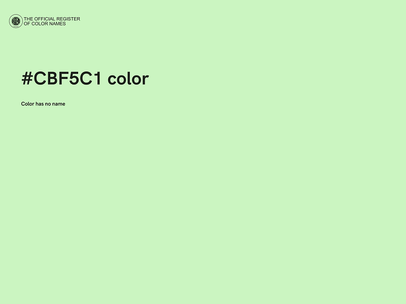 #CBF5C1 color image