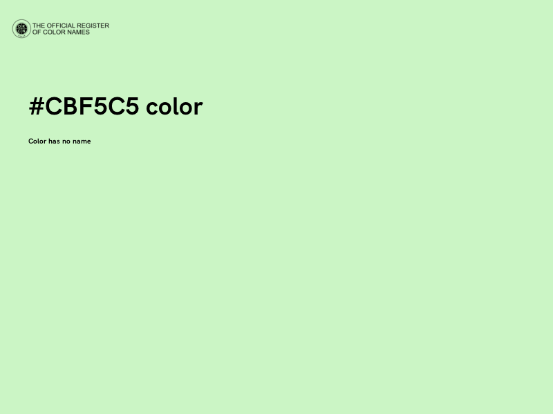 #CBF5C5 color image