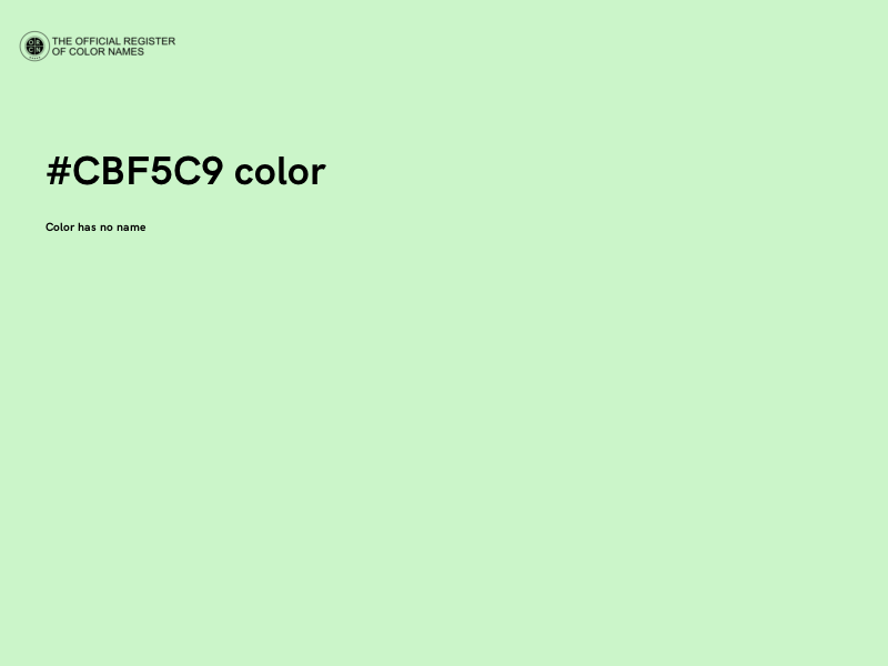 #CBF5C9 color image
