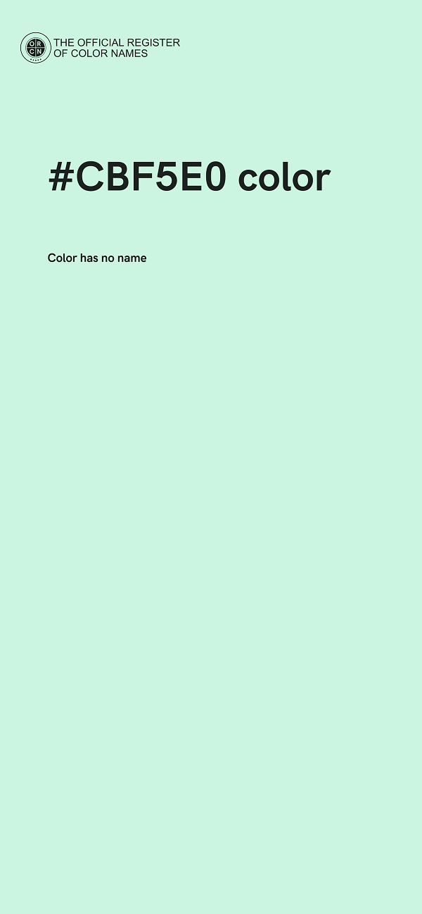 #CBF5E0 color image