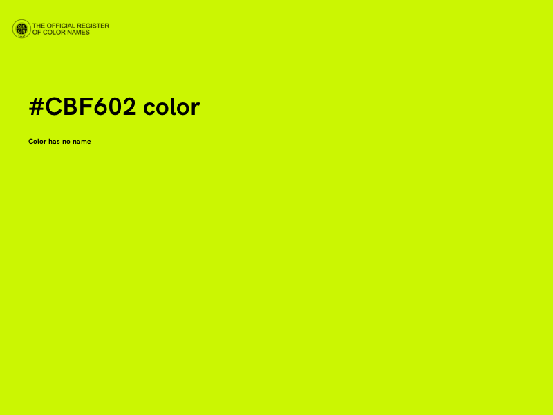 #CBF602 color image