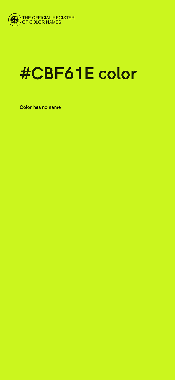 #CBF61E color image