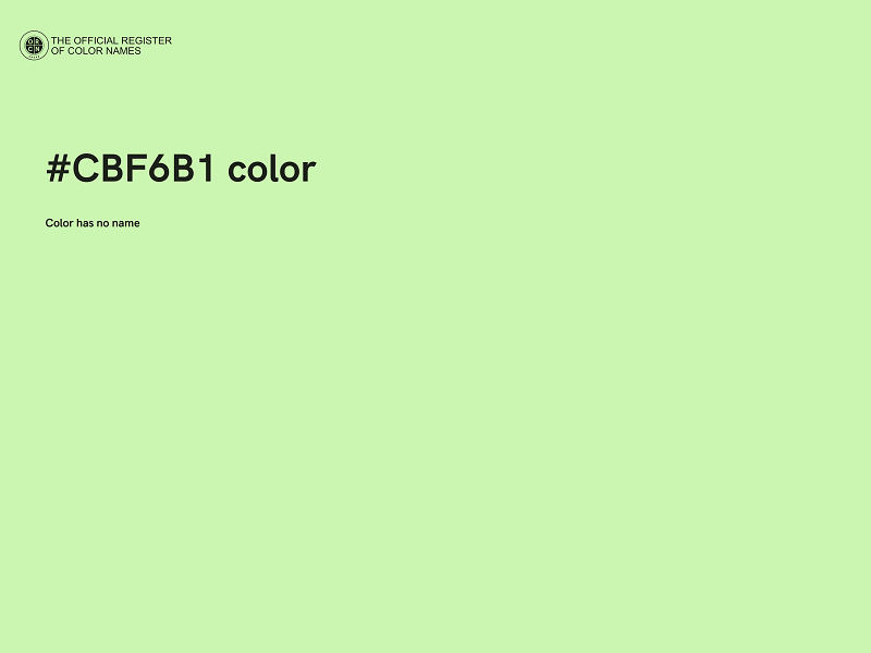 #CBF6B1 color image