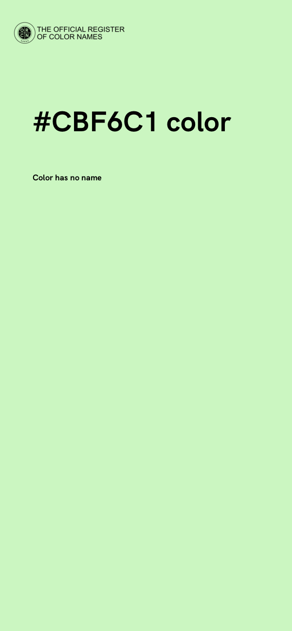 #CBF6C1 color image