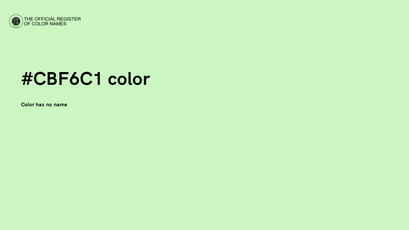 #CBF6C1 color image