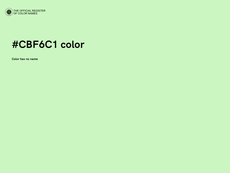 #CBF6C1 color image