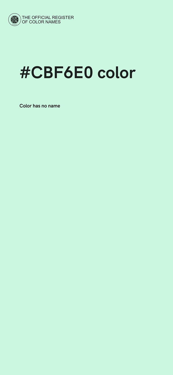 #CBF6E0 color image