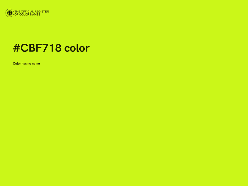 #CBF718 color image