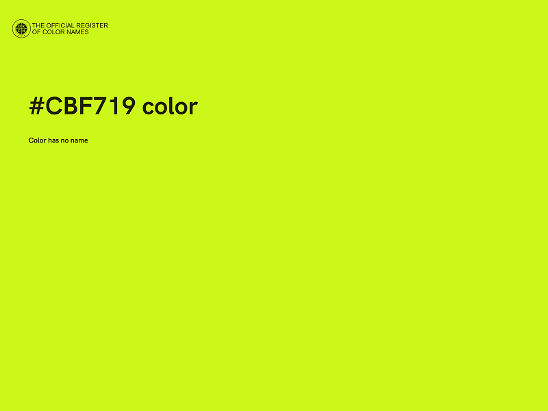 #CBF719 color image