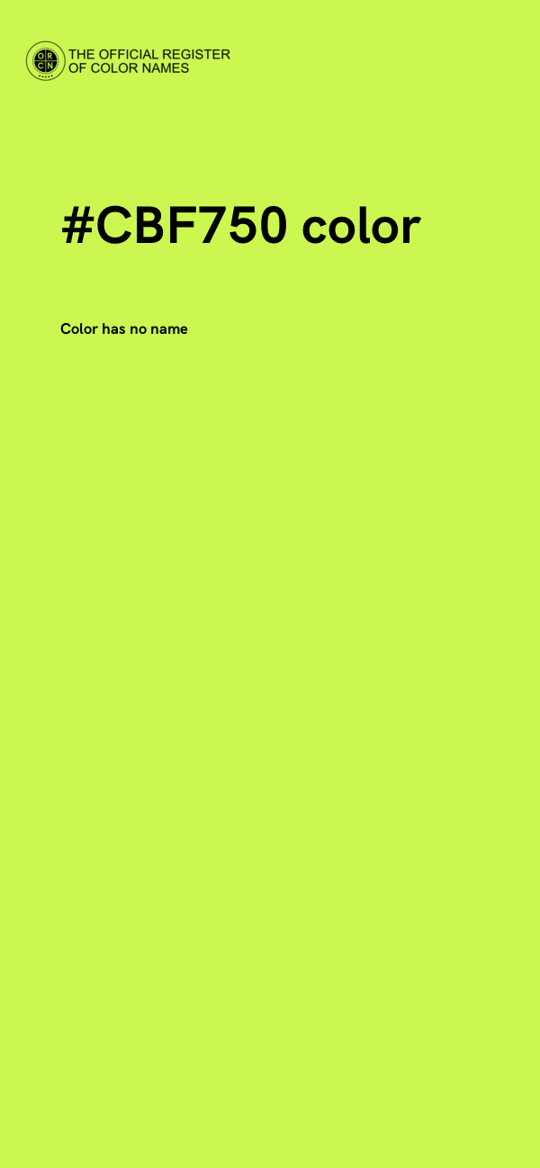 #CBF750 color image