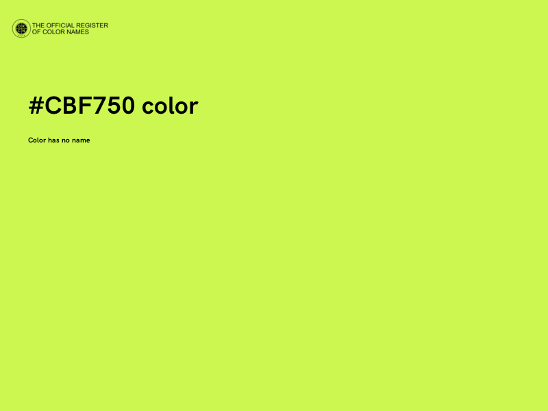 #CBF750 color image