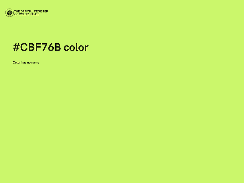 #CBF76B color image