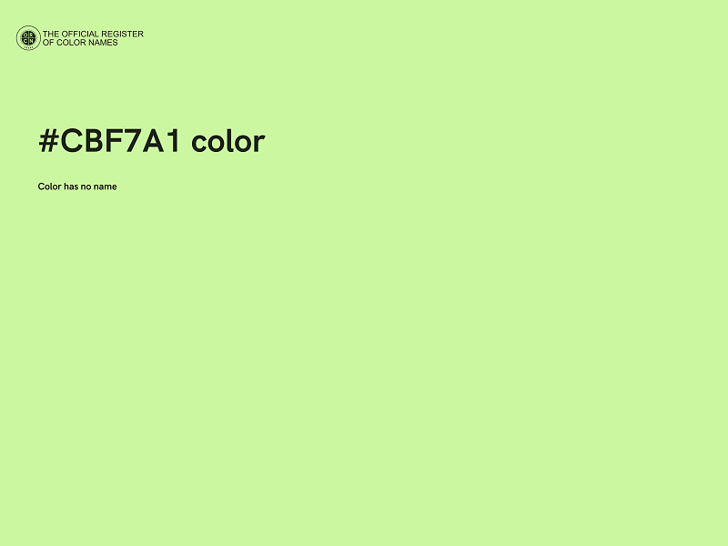 #CBF7A1 color image