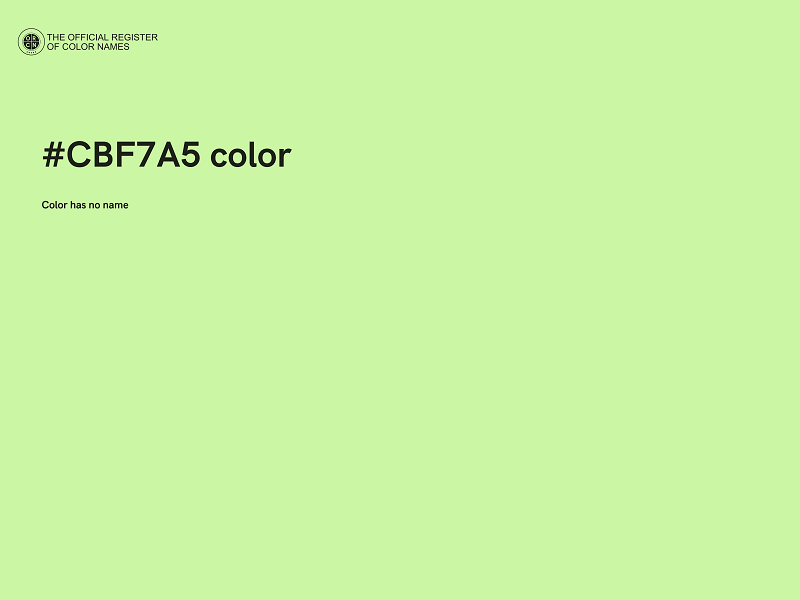 #CBF7A5 color image