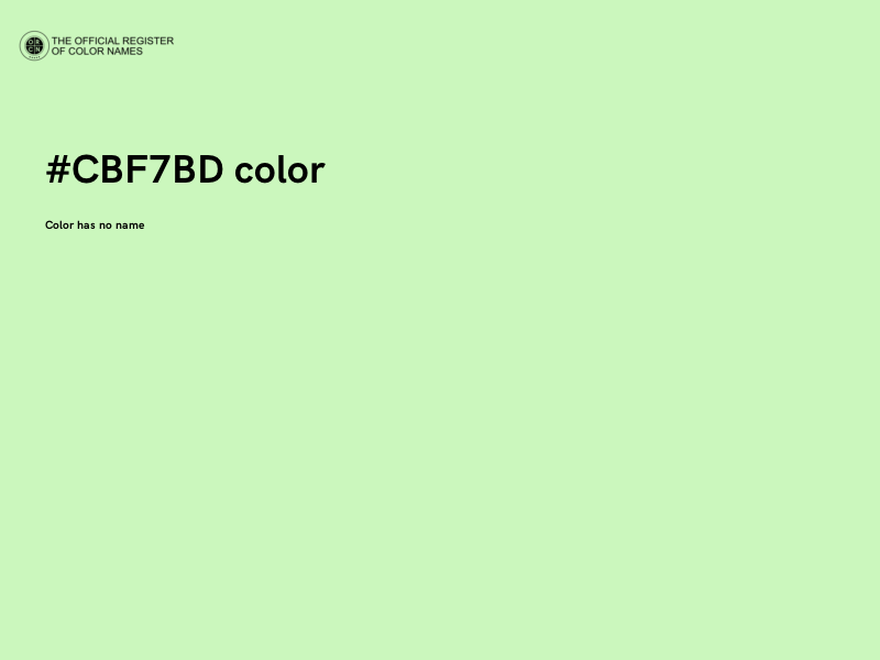 #CBF7BD color image