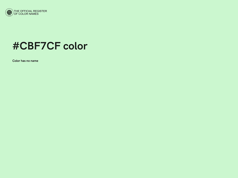 #CBF7CF color image