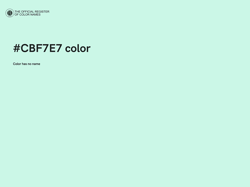 #CBF7E7 color image