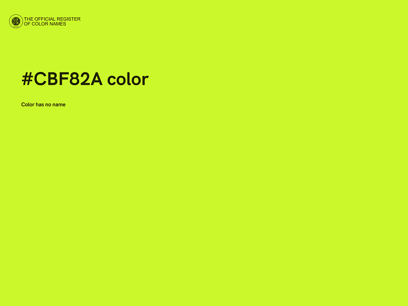 #CBF82A color image