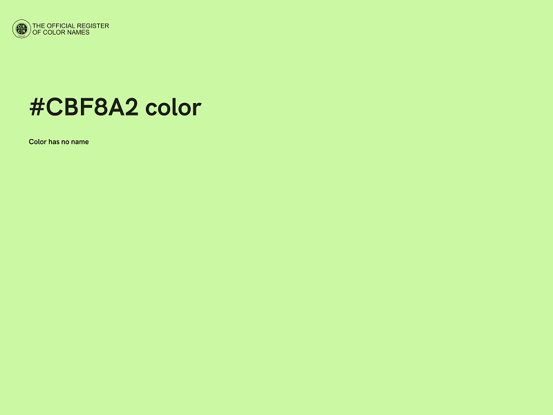 #CBF8A2 color image