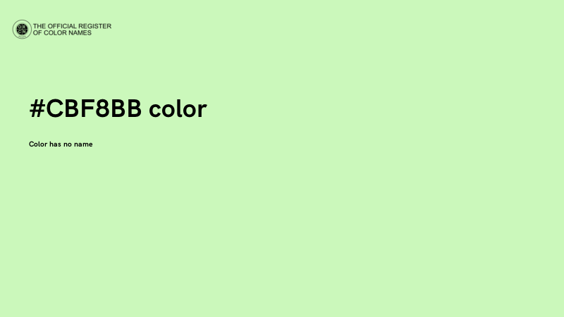 #CBF8BB color image