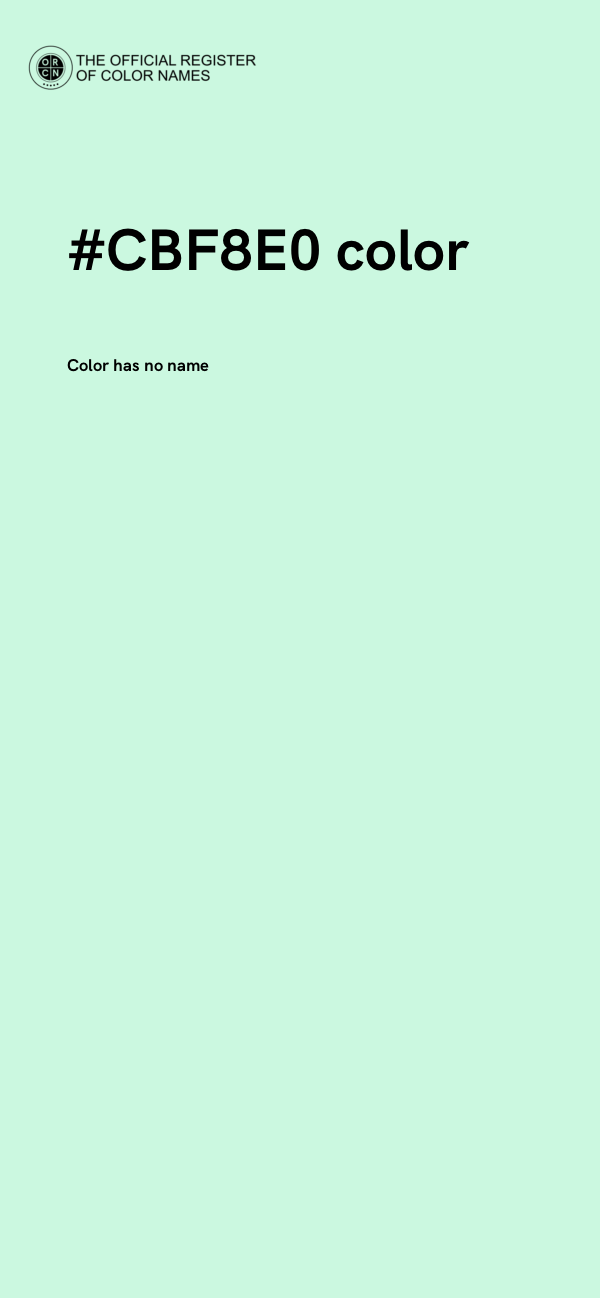 #CBF8E0 color image