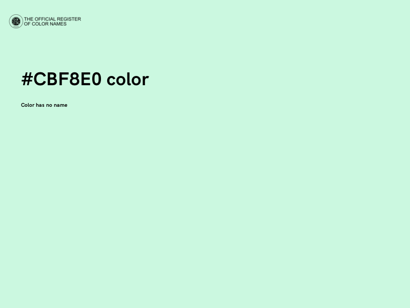 #CBF8E0 color image