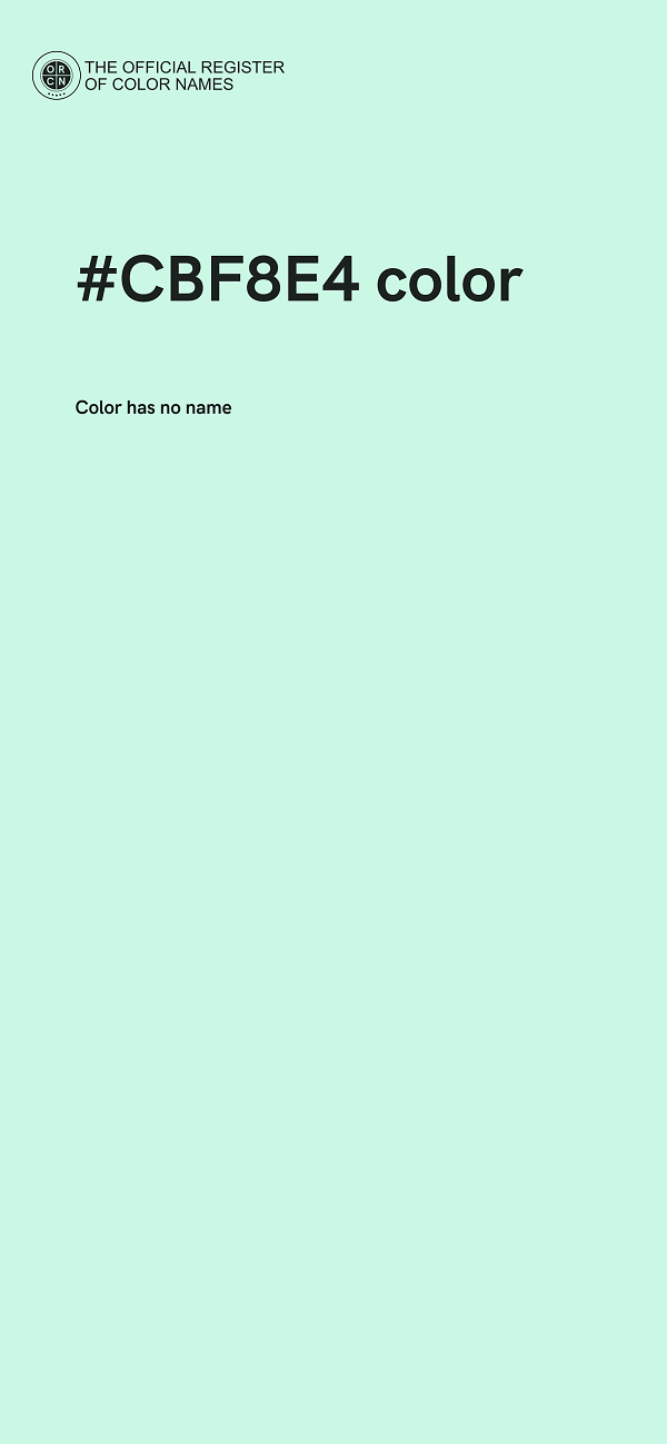 #CBF8E4 color image