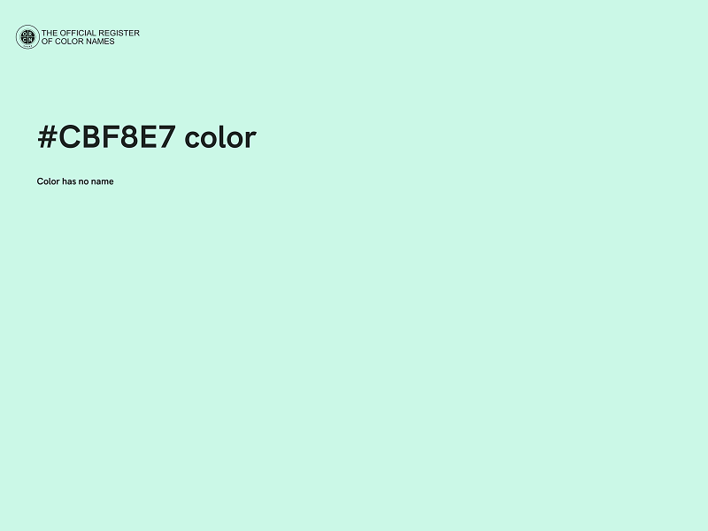 #CBF8E7 color image