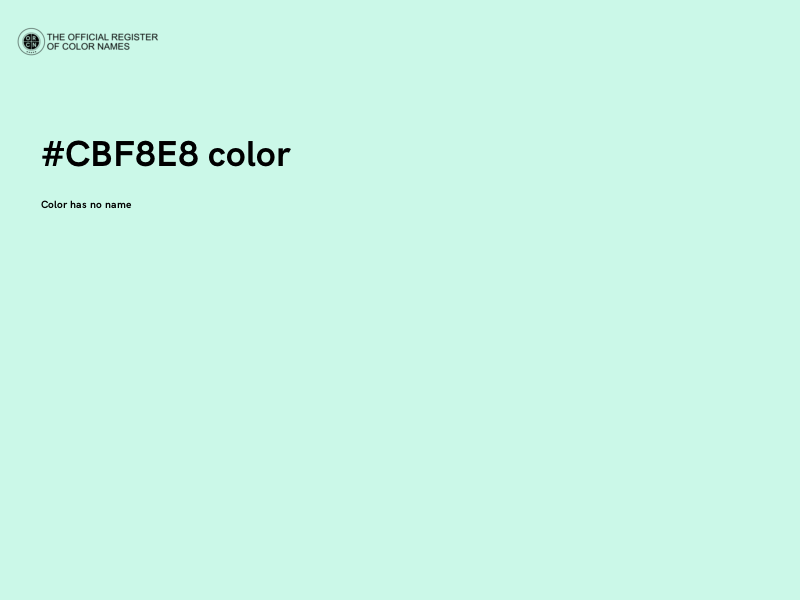 #CBF8E8 color image