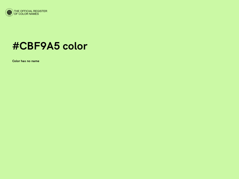 #CBF9A5 color image
