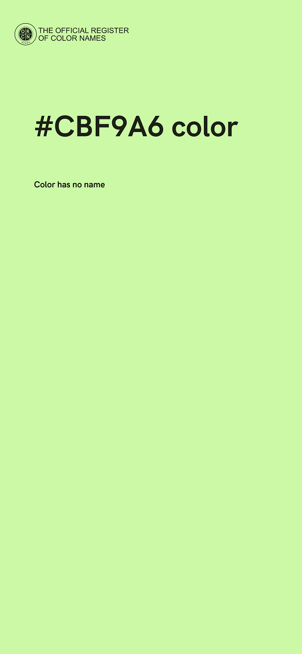 #CBF9A6 color image
