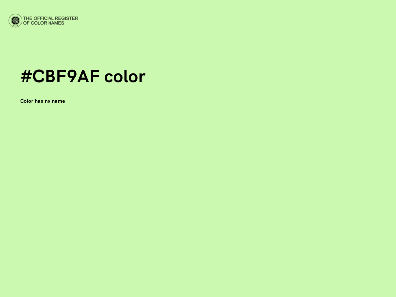 #CBF9AF color image