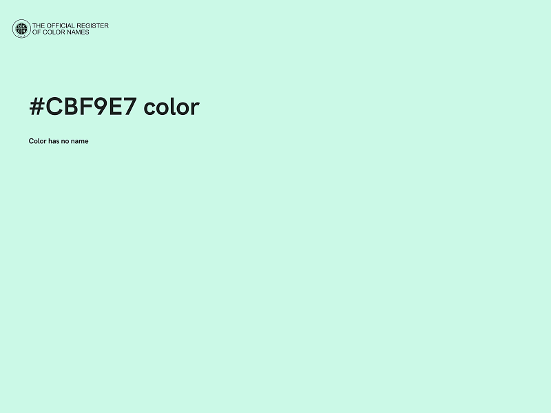 #CBF9E7 color image