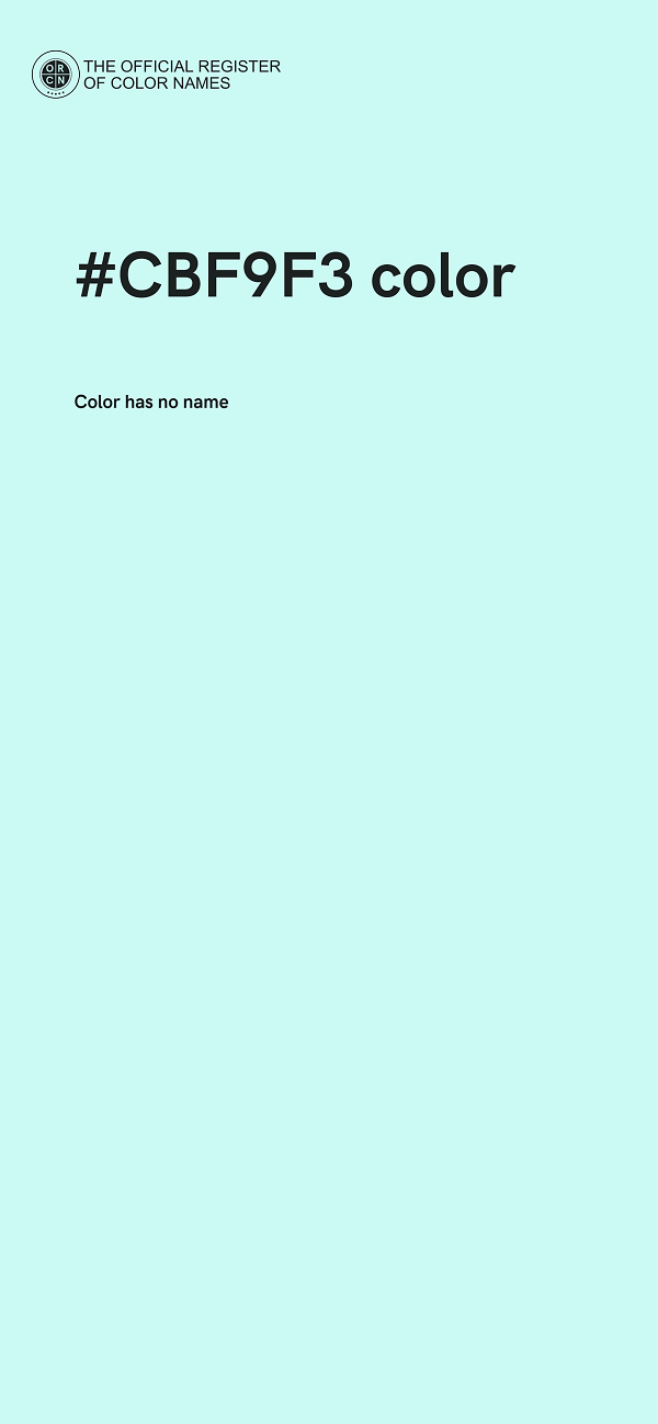 #CBF9F3 color image