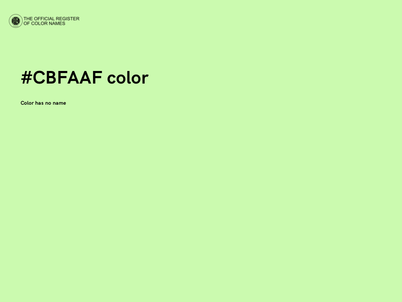 #CBFAAF color image