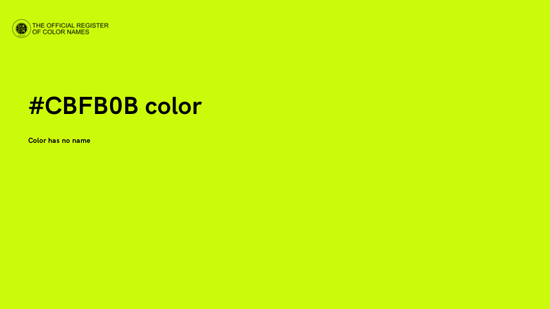#CBFB0B color image