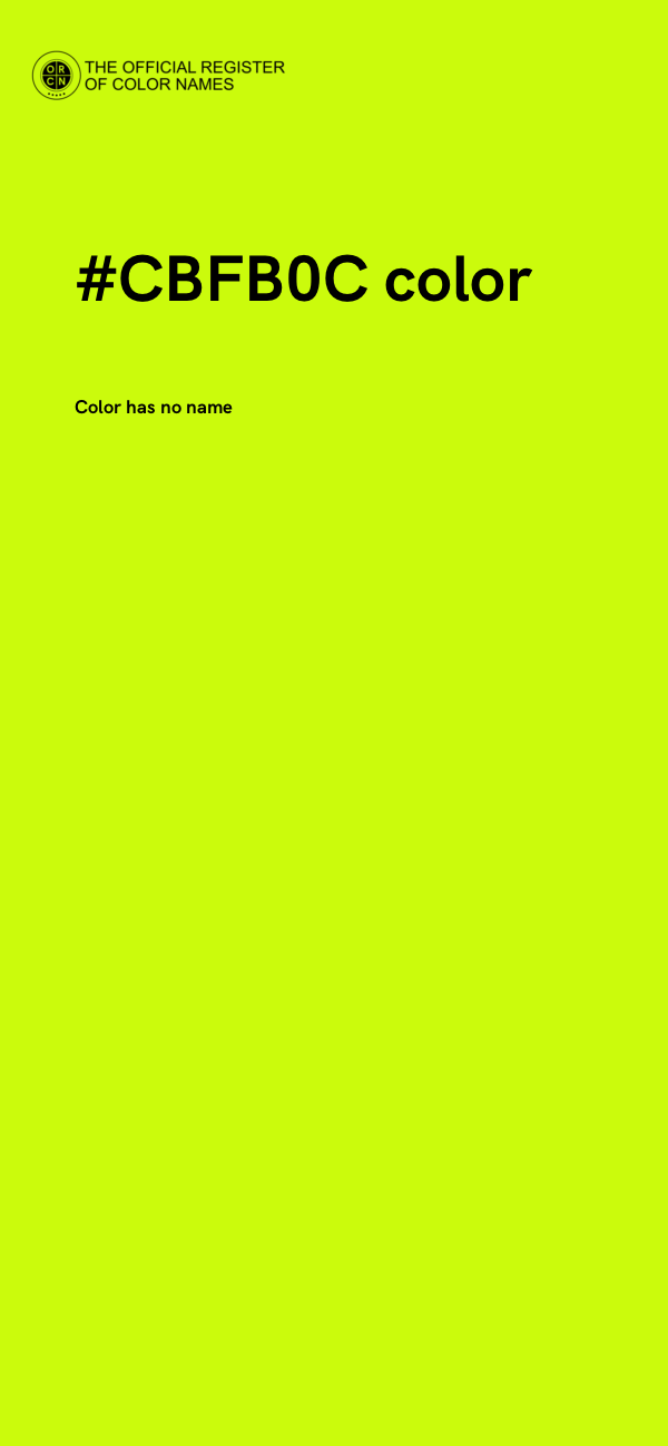 #CBFB0C color image