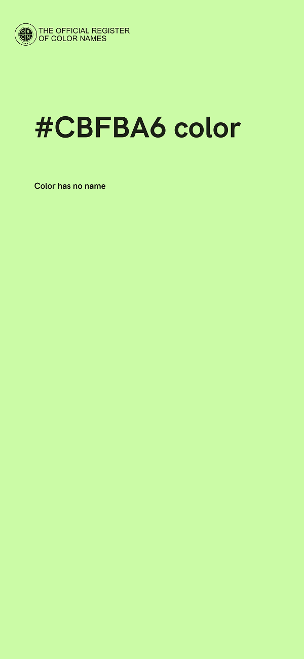 #CBFBA6 color image
