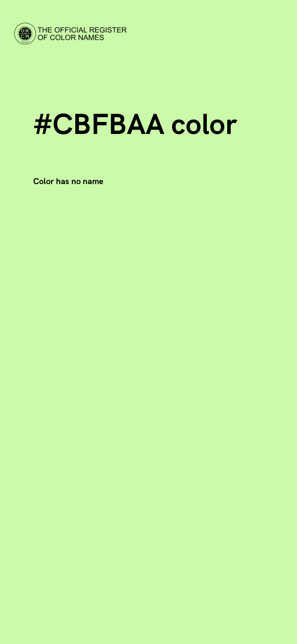 #CBFBAA color image