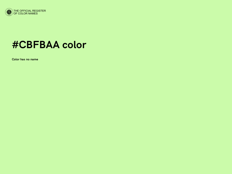 #CBFBAA color image
