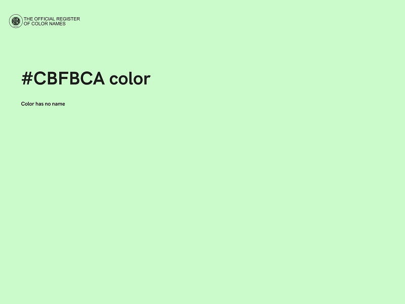 #CBFBCA color image