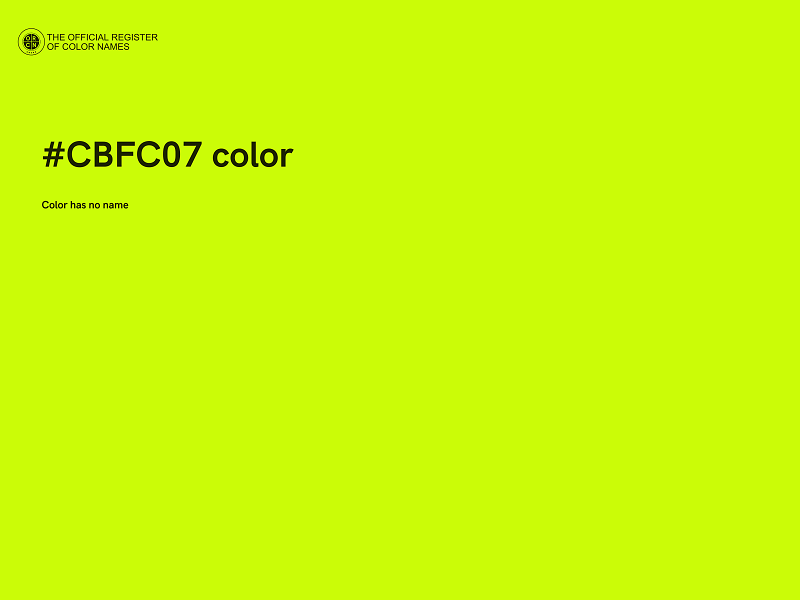 #CBFC07 color image