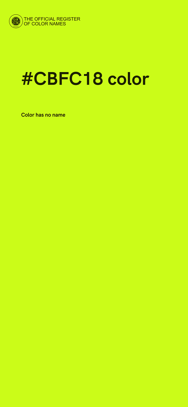 #CBFC18 color image