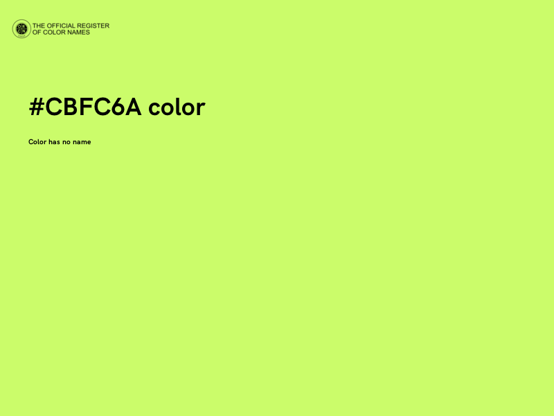 #CBFC6A color image