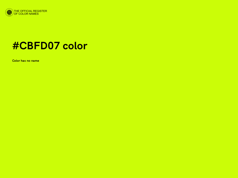 #CBFD07 color image