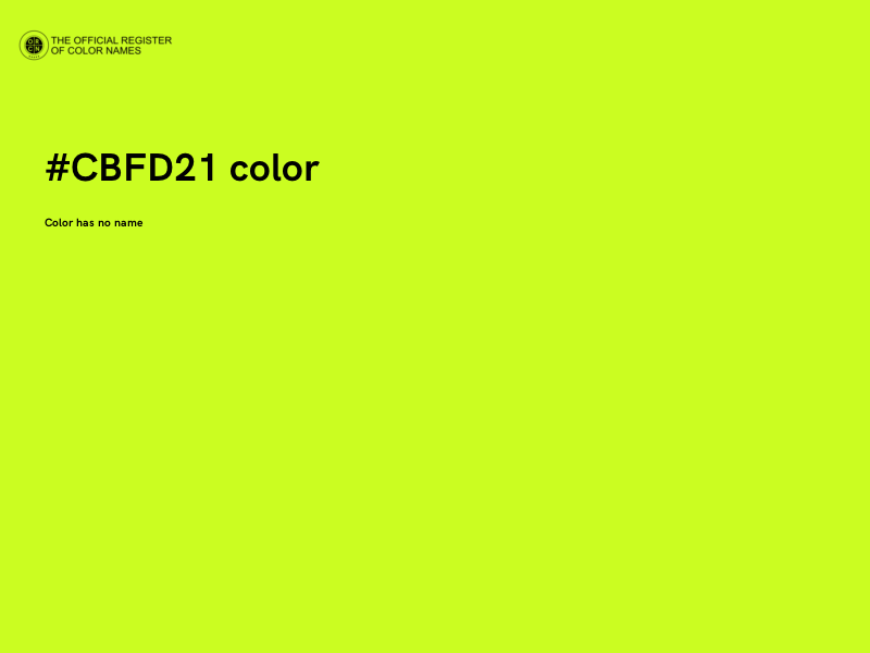 #CBFD21 color image