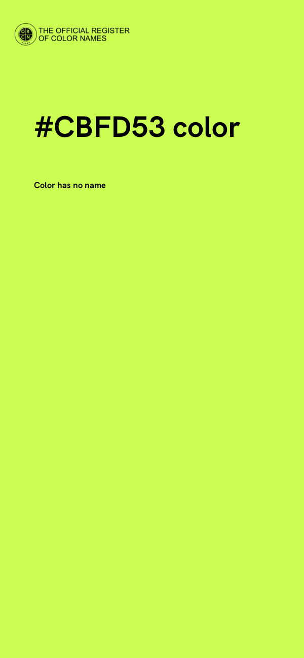 #CBFD53 color image