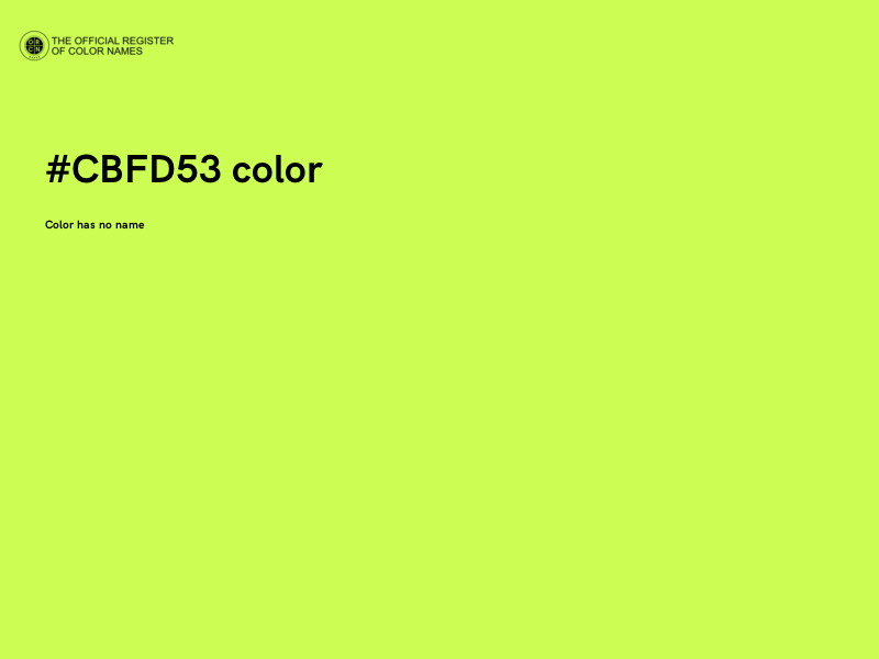 #CBFD53 color image